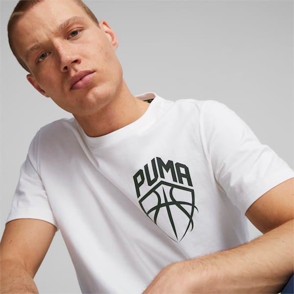 Blueprint Men's Basketball Tee, PUMA White, large-ZAF