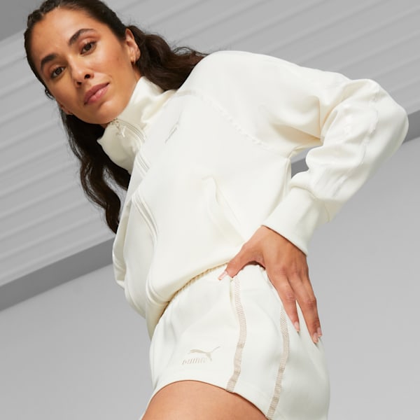 Shorts de cintura alta T7 para mujer, Warm White, large-ARG