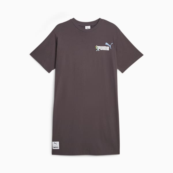 PUMA x THE SMURFS Tee Dress, Dark Coal, large-ZAF