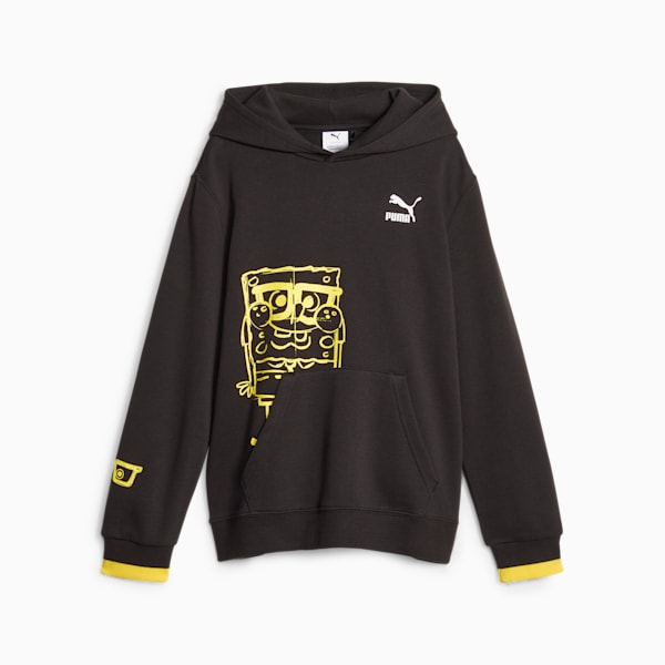 Buzo capucha juvenil PUMA x BOB ESPONJA, PUMA Black, large-ARG