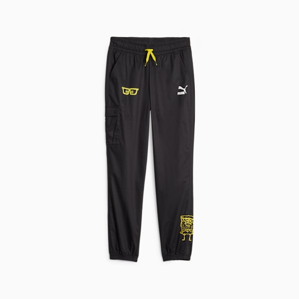 PUMA x SPONGEBOB SQUAREPANTS Youth Twill Pants, PUMA Black, large-ZAF