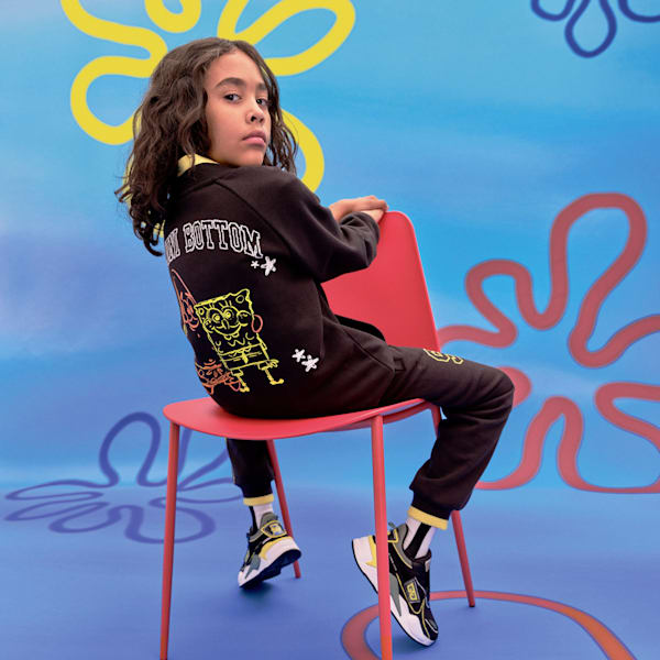 PUMA x SPONGEBOB SQUAREPANTS Youth Jacket, PUMA Black, large-ZAF