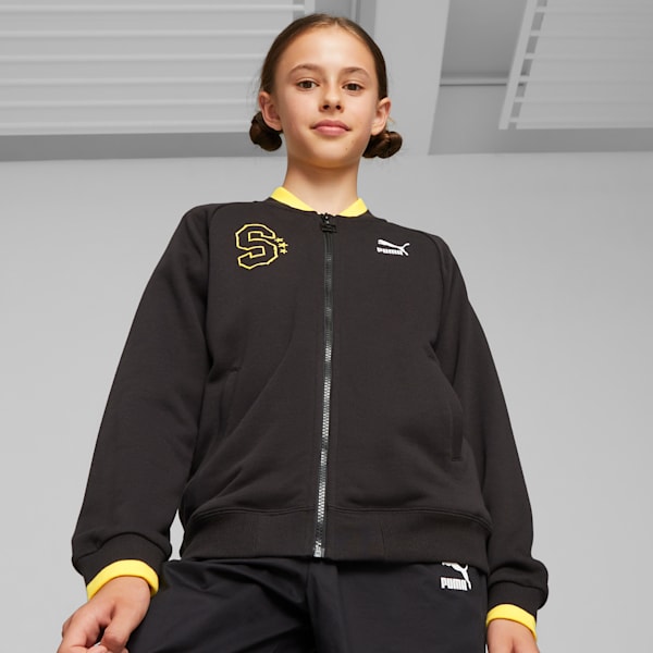 PUMA x SPONGEBOB SQUAREPANTS Youth Jacket, PUMA Black, large-ZAF