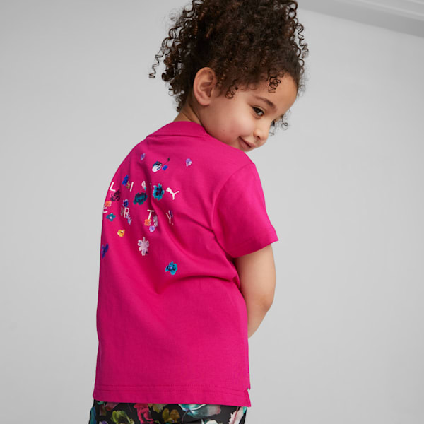 PUMA x LIBERTY Kids' Graphic Tee, Pinktastic, large-ZAF