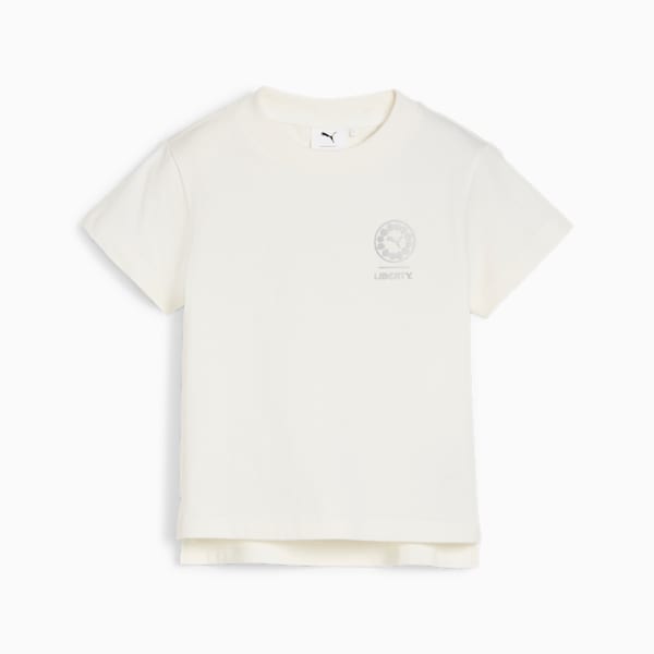 PUMA x LIBERTY Kids' Graphic Tee, Warm White, large-ZAF