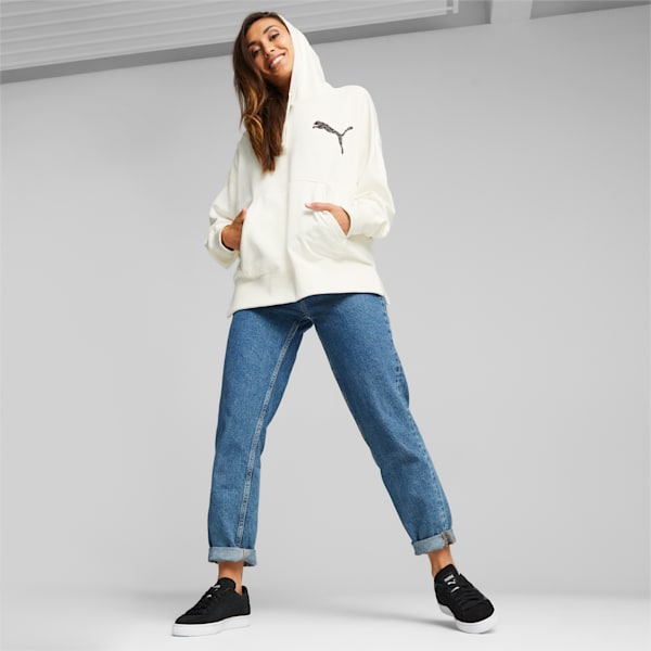 PUMA Swarovski Crystals Women's Hoodie, Warm White, large-ZAF