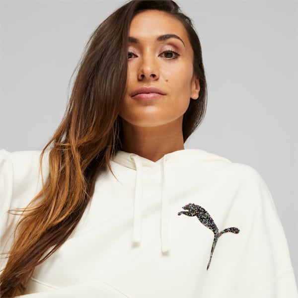 PUMA Swarovski Crystals Women's Hoodie, Warm White, large-ZAF
