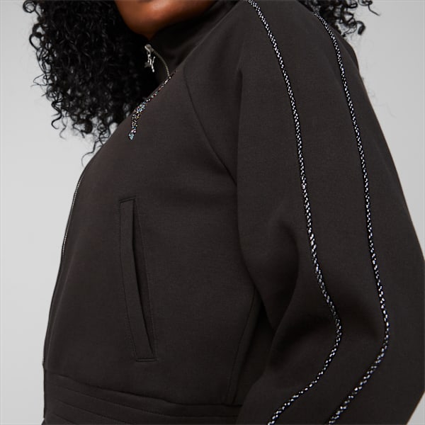 PUMA X SWAROVSKI Women's T7 Track Jacket, PUMA Black, large-MEX