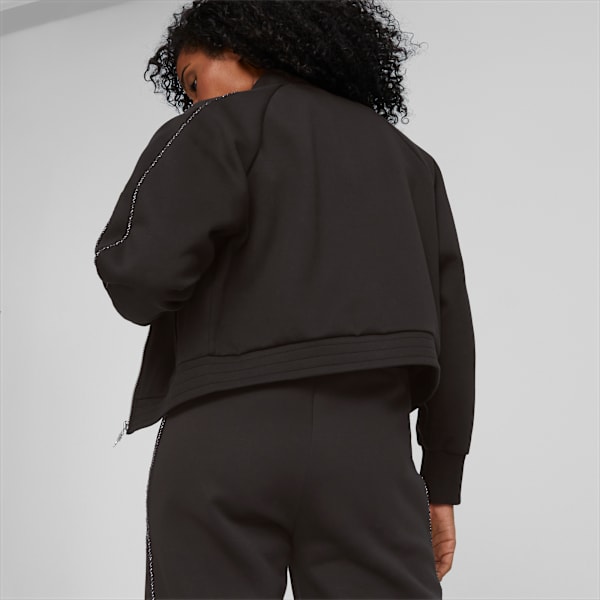 PUMA X SWAROVSKI Women's T7 Track Jacket, PUMA Black, large-MEX