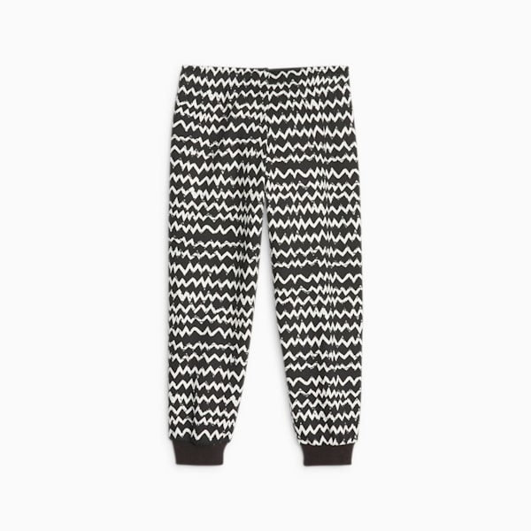 Classics Mix Match Kids' Printed Pants, PUMA Black-AOP, large-ZAF