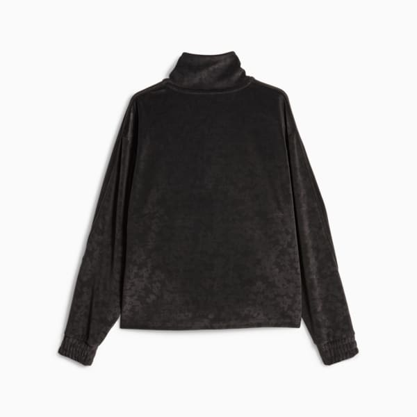 PUMA x PERKS AND MINI Velour Top, PUMA Black, large-ZAF
