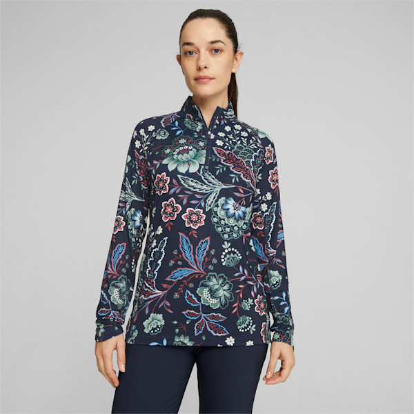 PUMA x LIBERTY YouV Women's Golf Quarter-Zip, Navy Blazer, large-ZAF