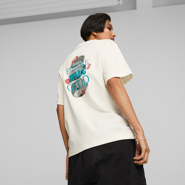 Remera para mujer DOWNTOWN Graphic, Warm White, large-ARG
