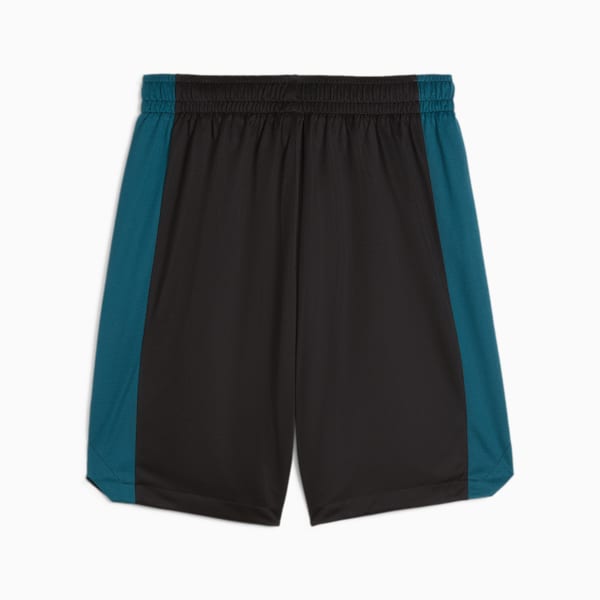 Shorts de basketball Shot Blocker para hombre, PUMA Black-Cold Green, large-ARG