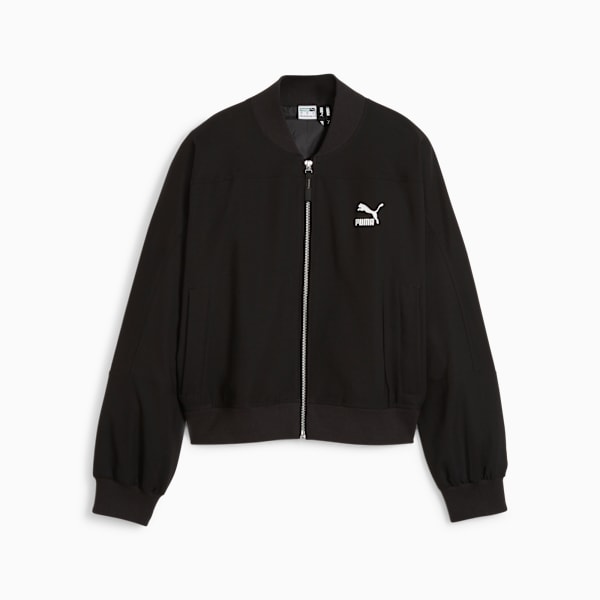 Chamarra bomber para mujer CLASSICS Shiny, PUMA Black, large-MEX