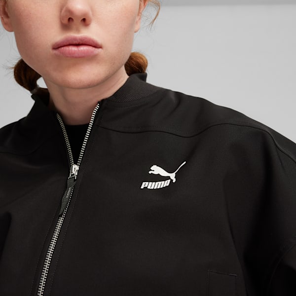 Chamarra bomber para mujer CLASSICS Shiny, PUMA Black, large-MEX
