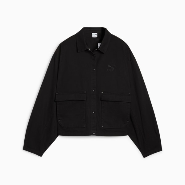 Campera cortavientos Classics para mujer, PUMA Black, large-ARG