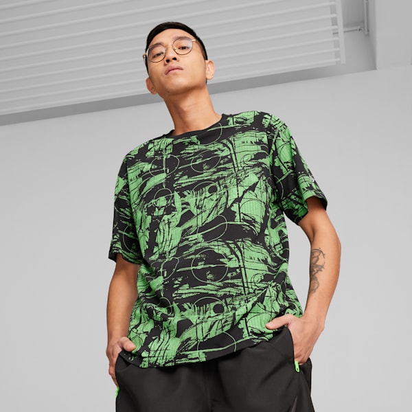 Playera con estampado integral para hombre Mercedes-AMG Petronas Motorsport Statement, PUMA Black, large-MEX