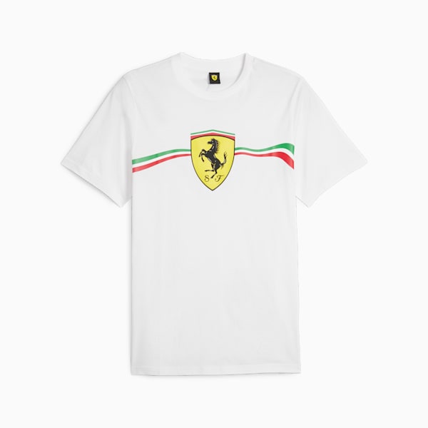 Remera Scuderia Ferrari Race Big Shield Motorsport Heritage para hombre, PUMA White, large-ARG