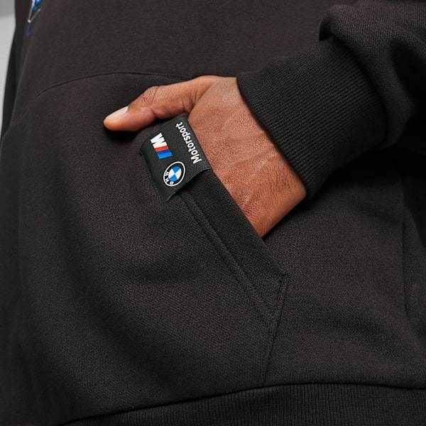 Sudadera estampada con capucha para hombre BMW M Motorsport Car, PUMA Black, large-MEX