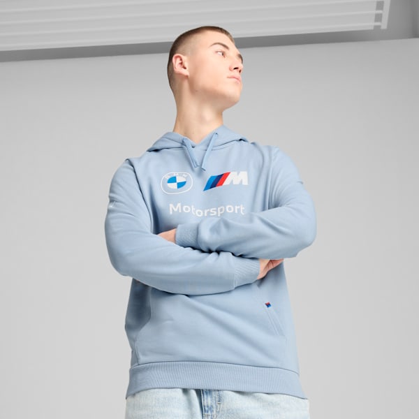 BMW M Motorsport ESS Men's Hoodie, Blue Wash, large-ZAF