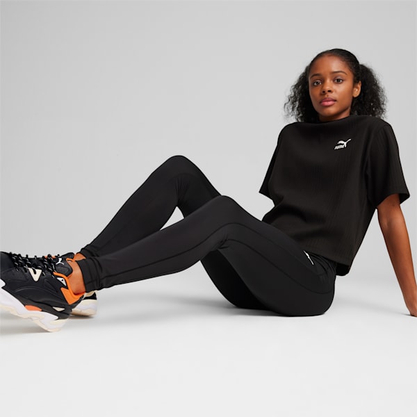 Calzas de talle alto T7 para mujer, PUMA Black, large-ARG