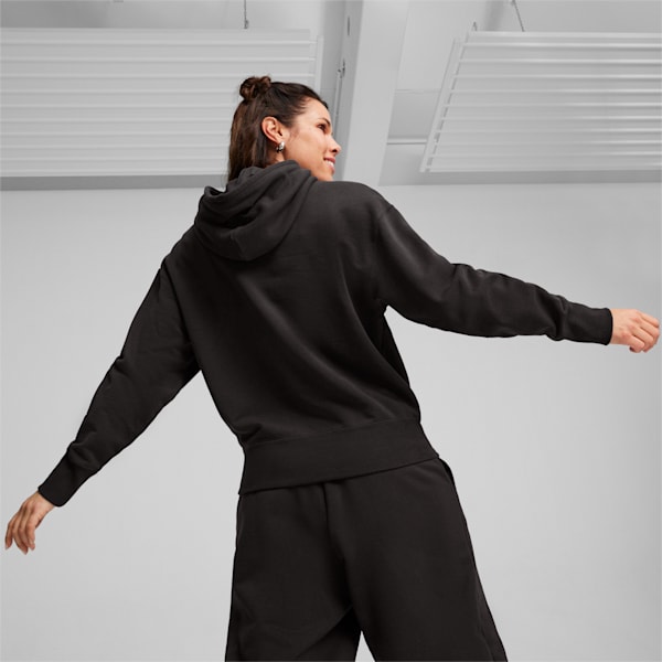 Buzo con capucha BETTER CLASSICS de corte holgado para mujer, PUMA Black, large-ARG