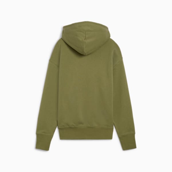 Buzo con capucha BETTER CLASSICS de corte holgado para mujer, Olive Green, large-ARG
