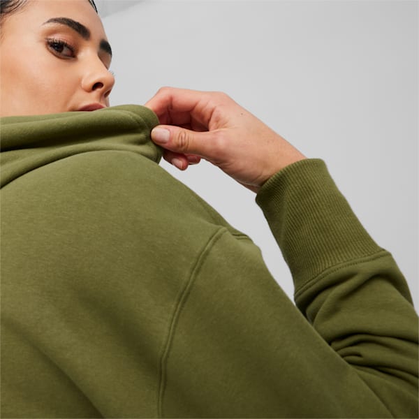 Buzo con capucha BETTER CLASSICS de corte holgado para mujer, Olive Green, large-ARG