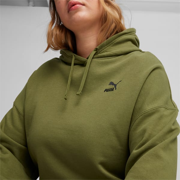 Buzo con capucha BETTER CLASSICS de corte holgado para mujer, Olive Green, large-ARG