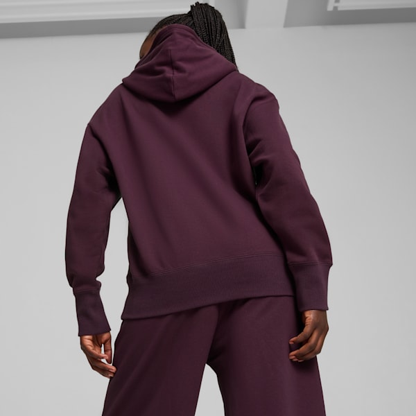 Buzo con capucha BETTER CLASSICS de corte holgado para mujer, Midnight Plum, large-ARG