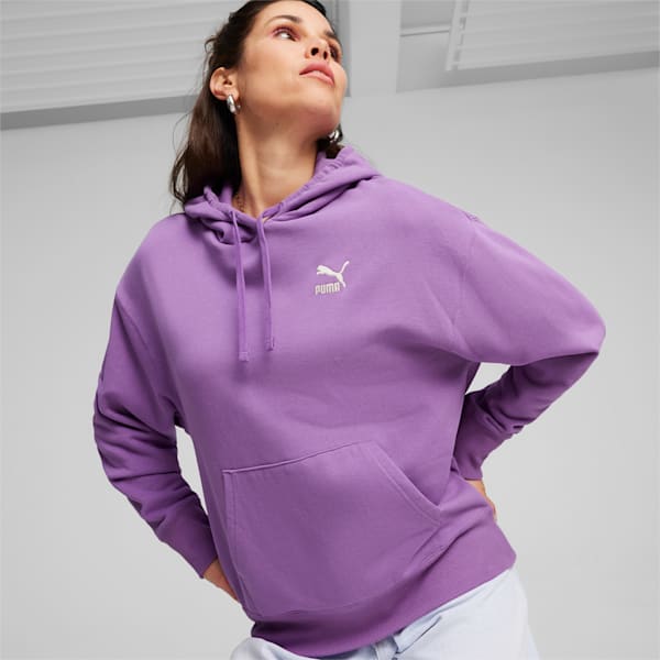 Buzo con capucha BETTER CLASSICS de corte holgado para mujer, Ultraviolet, large-ARG