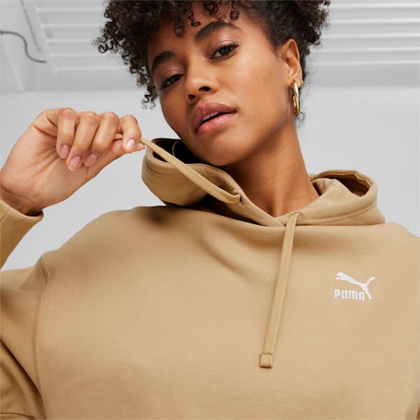 Buzo con capucha BETTER CLASSICS de corte holgado para mujer, Prairie Tan, large-ARG