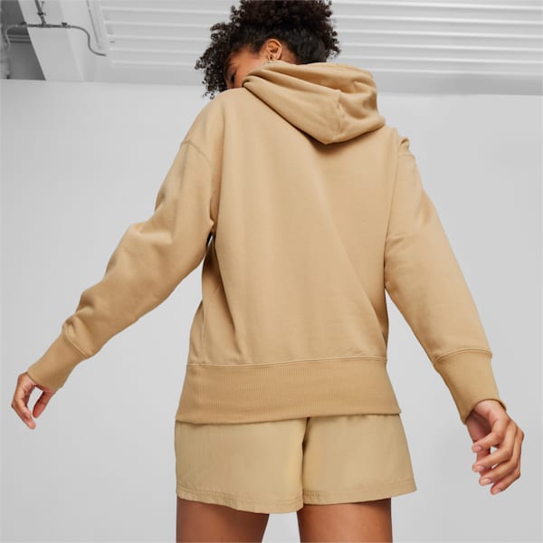 Buzo con capucha BETTER CLASSICS de corte holgado para mujer, Prairie Tan, large-ARG