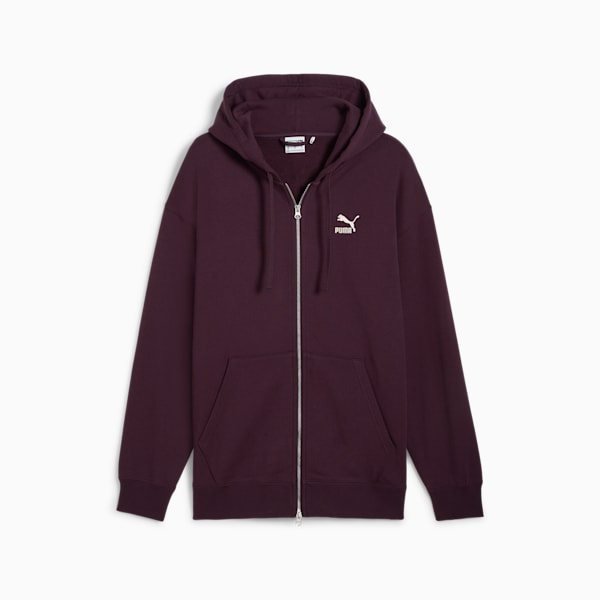 BETTER CLASSICS Full-Zip Hoodie, Midnight Plum, large-ZAF