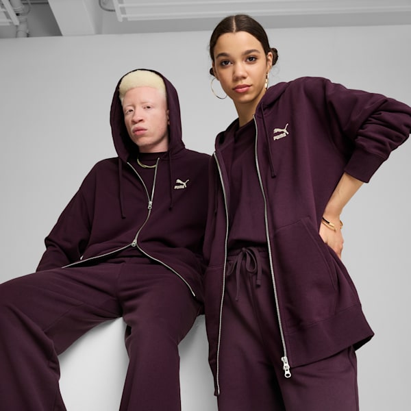 BETTER CLASSICS Full-Zip Hoodie, Midnight Plum, large-ZAF