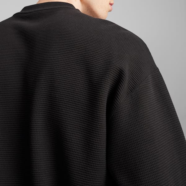 Buzo CLASSICS Waffle Crew, PUMA Black, large-ARG