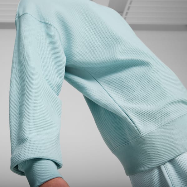 Buzo CLASSICS Waffle Crew, Turquoise Surf, large-ARG