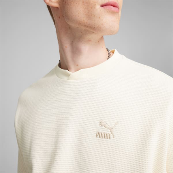 CLASSICS Men's Waffle Sweatshirt, Frosted Ivory, large-ZAF