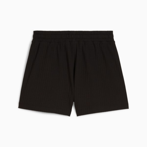 CLASSICS Women's Ribbed Shorts, PUMA Black, large-MEX