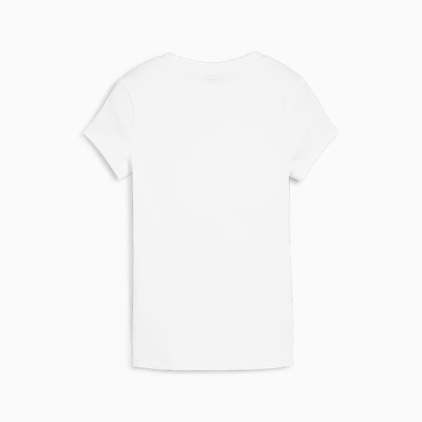 CLASSICS Women's Ribbed Slim Tee, PUMA White, large-MEX