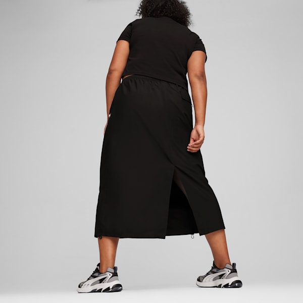 Pollera midi DARE TO de tejido plano para mujer, PUMA Black, large-ARG