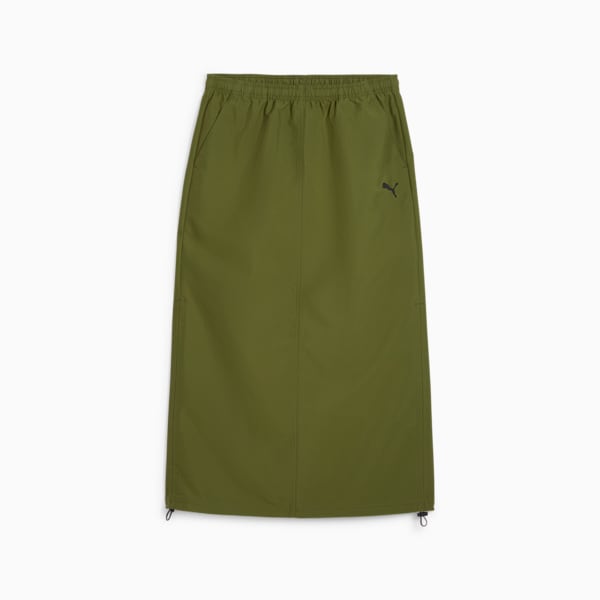 Pollera midi DARE TO de tejido plano para mujer, Olive Green, large-ARG