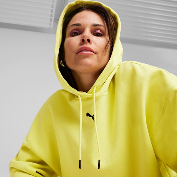 Sudadera con capucha CLASSICS extragrande para mujer, Lime Sheen, large-MEX