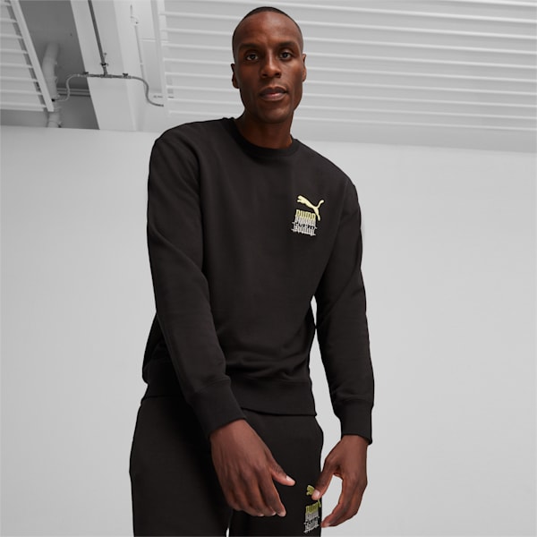 BRAND LOVE Men's Crew, PUMA Black, large-ZAF