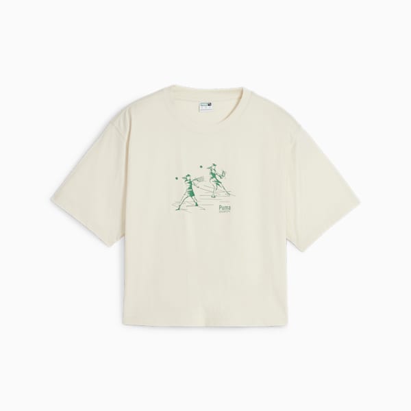 Playera holgada para mujer PUMA TEAM, Alpine Snow, large-MEX