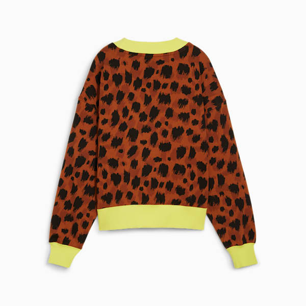 DOWNTOWN Kitten Cardigan Women, Teak-AOP, large-ZAF