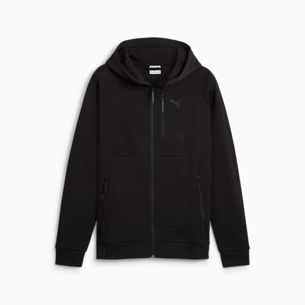 PUMATECH Men's Full-Zip Hoodie, PUMA Black, large-ZAF