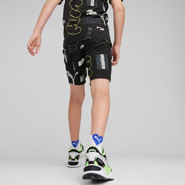 CLASSICS BRAND LOVE Youth Shorts, PUMA Black, large-ZAF