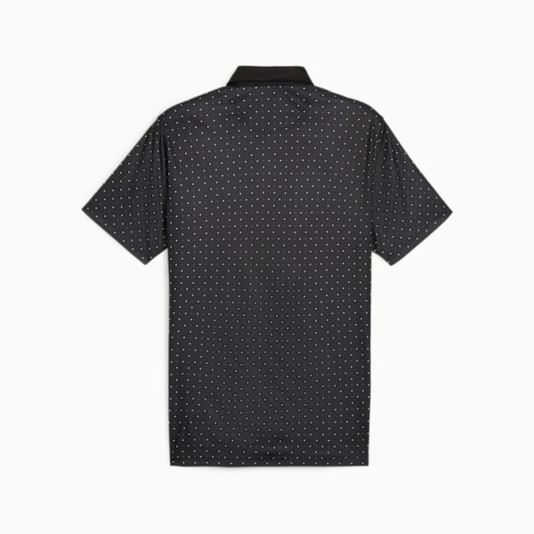 Pure Geo Men's Golf Polo, PUMA Black-White Glow, large-ZAF